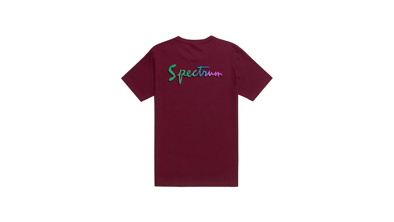 Spectrum Cursive T Shirt - Maroon