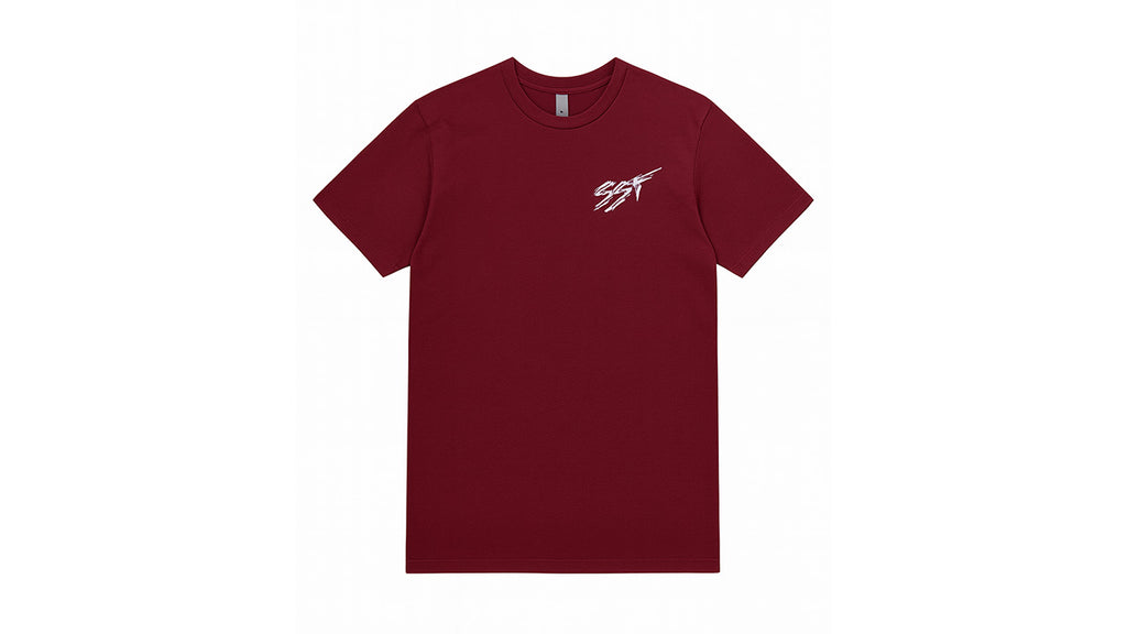 Spectrum Cursive T Shirt - Maroon
