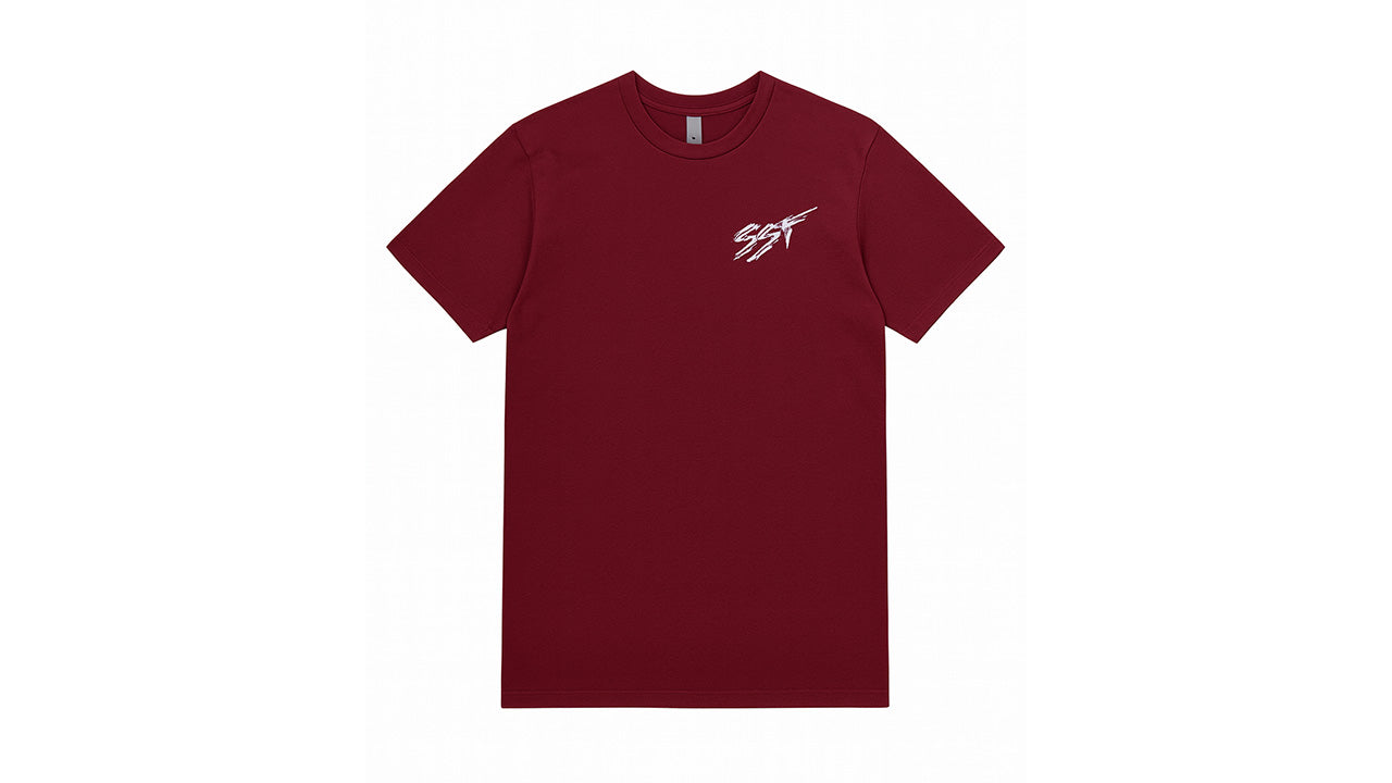 Spectrum Cursive T Shirt - Maroon
